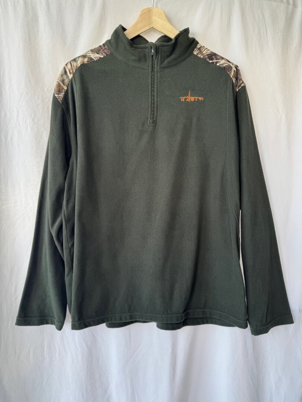 Habit Outdoors Men’s XL Realtree Max-4 Camo 1/4 Zip Fleece Pullover